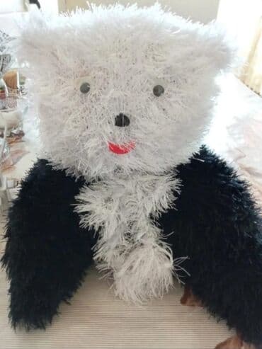 oyuncaq şəkilləri: Yumşaq oyuncaq ayı - Material: uzun tüklü, yumşaq plyuş parça - Rəng — 2