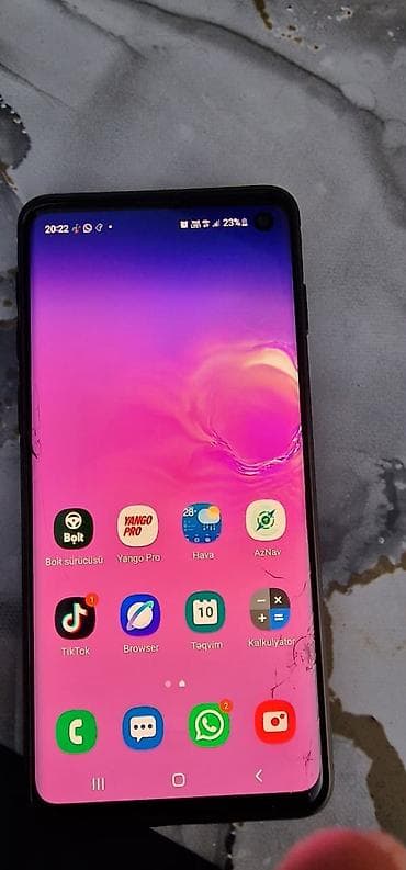 discover note 21 plus: Samsung Galaxy S10, 128 GB, rəng - Qara, Qırıq — 1