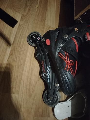 Inline təkərli konki (roller skates) - Rəng: qara-qırmızı - 4 — 2