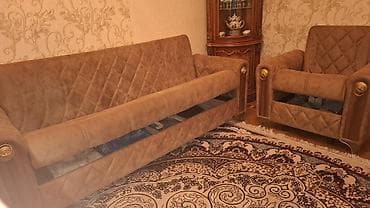 açilan divan: 3-lü yumşaq mebel dəsti: 1 divan + 2 kreslo - Rəng: isti — 1