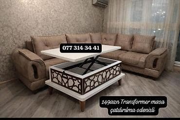 Transformer masa – çoxfunksiyalı qaldırılan üst səthli model. - Aşağı