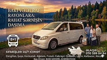Vita 8 nəfərlik. Bakı və ətraf rayonlara sərnişin daşımaları lalafo.az -da Vita 8 nəfərlik. Bakı və ətraf rayonlara sərnişin daşımaları