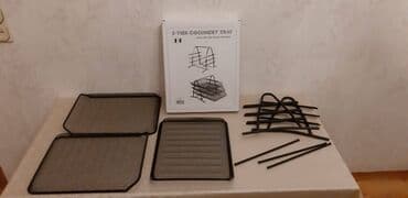 rəsm üçün boyalar, fırçalar: Ofis üçün3 mərtəbə sənəd qabı Statusu - yeni Rəngi -qara Hündürlük — 1