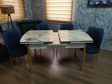 yigilib acilan stollar: Mətbəx üçün, Yeni, Açılan, Dördbucaq masa, 4 stul — 6