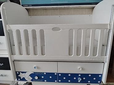 qiz yataqlari: Oğlan və qız üçün, Dördbucaq, Beşik, Matras ilə — 1