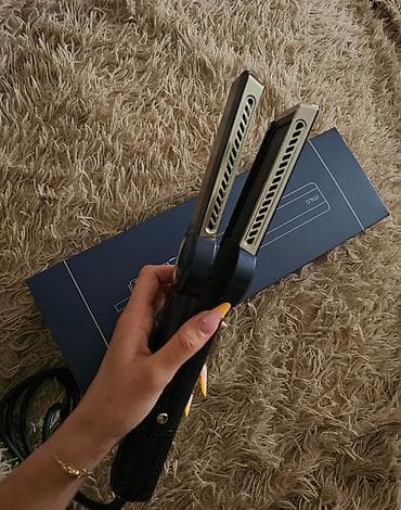 fiber optik modem: Saç düzləşdirici və fön funksiyalı styler - 2-si 1-də dizayn — 2