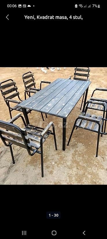 nar gulu: Yeni, Dördbucaq masa, 10 stul, Açılmayan, Stullar ilə, Taxta — 5