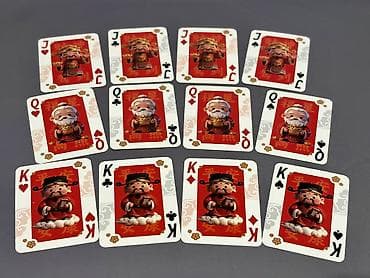 kart oyun: Mini “Classic Poker” oynaq kart dəsti - Mövzu: Çin Yeni ili – qızılı — 10