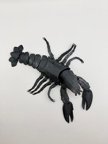 minecraft oyuncaq: 3D çap edilmiş qara xərçəng oyuncağı/fiquru - Material: PLA tipli 3D — 2