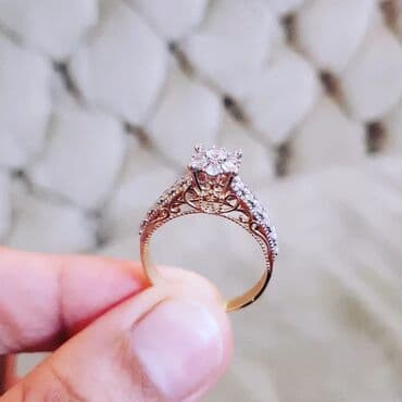 nişan donlari: Nişan, Üzük, Swarovski, Sarı qızıl, 585 Əyar — 4