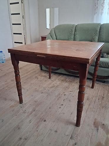 islenmis metbex mebeli: Qonaq masası, İşlənmiş, Açılan, Taxta, Kvadrat masa — 2