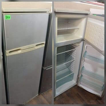 ev üçün soyuducu: İki qapılı soyuducu - Üst hissədə ayrıca dondurucu bölmə, metal rəfli — 1