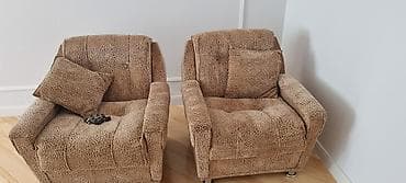 İşlənmiş, Klassik divan, 2 kreslo, Bazalı, Açılan