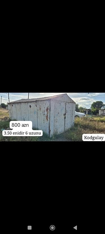 garaj satışı: Metal qaraj/konteyner - Material: tam metal konstruksiya, ikitaylı ön — 1
