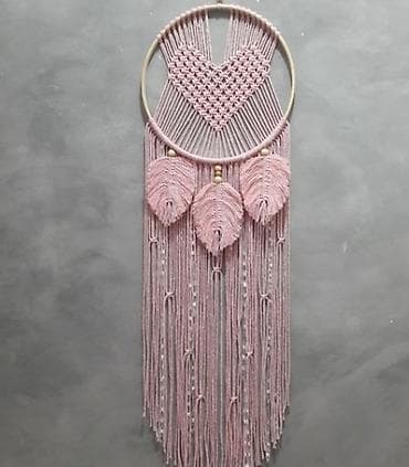 bertolesiya parca: Pano Boho üslubunda makrame divar bəzəkləri - Material: 100% pambıq — 5