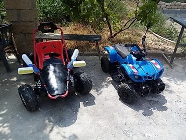 karting: Uşaq üçün elektrikli iki nəqliyyat vasitəsi dəsti - 1) Elektrikli — 2