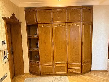 6 qapı, Siyirməli, Qəhvəyi, Taxta, Açılan, Künc dolab