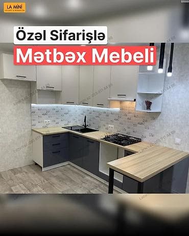 taxta ref: Sifarişlə mətbəx dəsti, Özü çəkən petlələr, Sadə laminat — 1