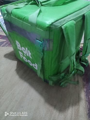 Bolt Food termo çatdırılma çantası - Rəng: yaşıl, reflektor zolaqlı - — 3
