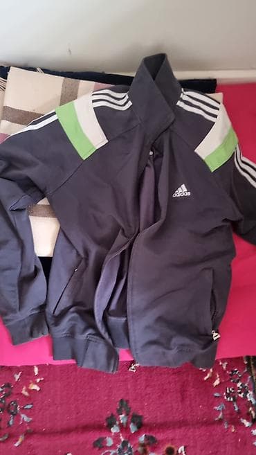 jordan jaket: Kişi üst geyimləri dəsti - Yaşıl kapüşonlu yüngül jaket: tam ön — 6