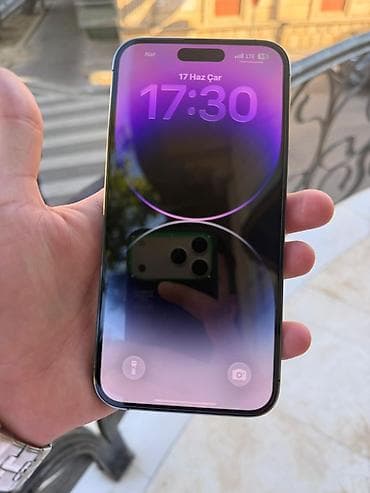 islenmis printer satisi: IPhone 14 Pro Max, 128 GB, Deep Purple, Face ID — 2