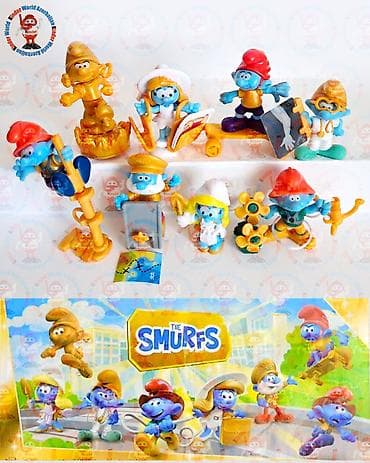 stacktrack oyuncaq dəsti: The Smurfs temalı kolleksiya fiqurları – Kinder seriyasından — 1