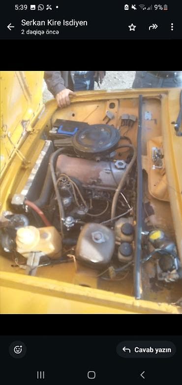 vita maşın: VAZ 2101 klassik sedan - Korpus: 4 qapılı, sarı rəng, xrom bamperlər — 4