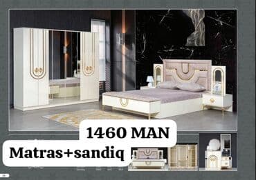 işlenmiş termolar: İkinəfərlik çarpayı, Dolab, Termo, 2 tumba, Azərbaycan, Yeni — 16