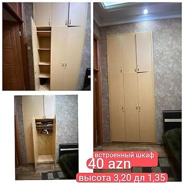 Daxili quraşdırılan şkaf - Material: açıq ağac rəngli laminat -
