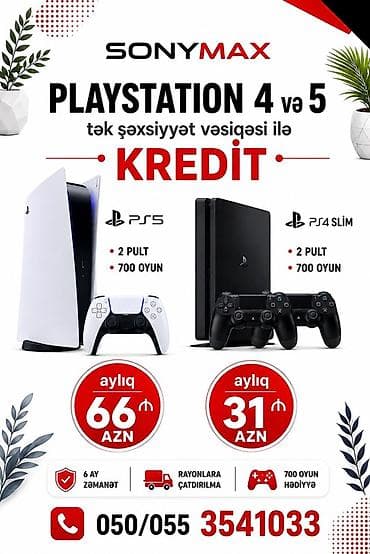 PlayStation 4 Slim və PlayStation 5 oyun konsolları kreditlə təqdim — 1