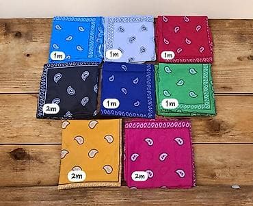 Bandana – çoxrəngli, naxışlı - Material: yumşaq, nəfəsalan parça