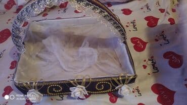 nişan paltarları: Məhsul: Bəy‑gəlin aksesuarları üçün dekorativ dəst - Tərkibi: 1 ədəd — 2