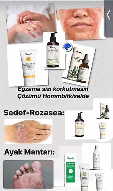 Homm Bitkisel/Hommlife dəri qulluq məhsulları dəsti Məhsul çeşidləri
