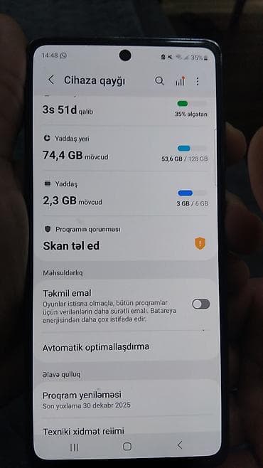samsung usb: Samsung Galaxy S20, 128 GB, rəng - Qara, İki sim kartlı — 3