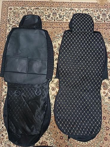 kia rio diffuser: Avtomobil oturacaq örtükləri dəsti - Rəng: qara, qızılı naxışlı romb — 1