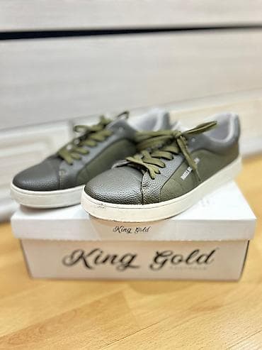 slim luxe coffee premium: King Gold kişi idman ayaqqabısı - Rəng: zeytun-yaşıl (açıq ağ — 2