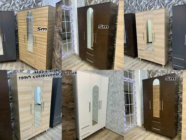 dolab satisi: Yeni, 3 qapılı Düz dolab, Qarderob, paltar dolabı — 3