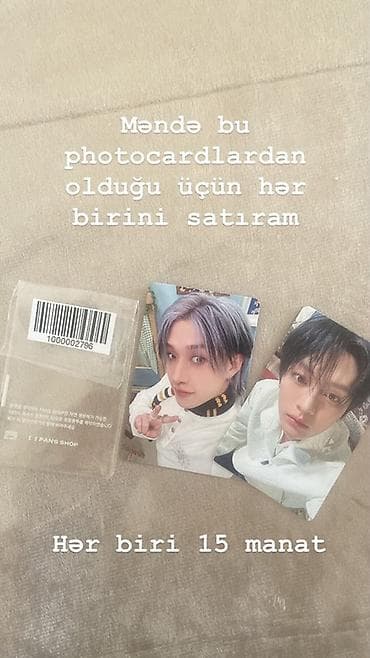 Məhsul: Stray Kids Orjinal photocardlar - Ölçü: standart photocard