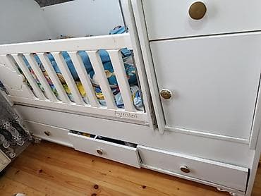 Oğlan və qız üçün, İşlənmiş, Dördbucaq, Beşik, Matras ilə, Yellənmə mexanizmsiz