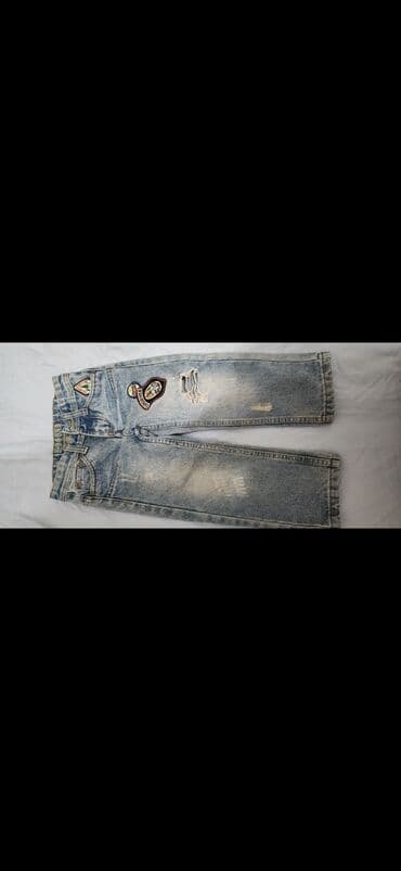 Джинсы и брюки: Цвет - Голубой, Джинсы, Для мальчиков, 3 - 4 года — 1