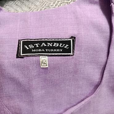 Dəstlər, kostyumlar: Lavanda rəngli iki hissəli hamilə qadın dəst – tunik və şalvar - — 5