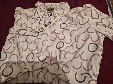 maykalar: Qadın köynəyi – naxışlı, qısaqol - Rəng: süd-ağ fon üzərində — 2