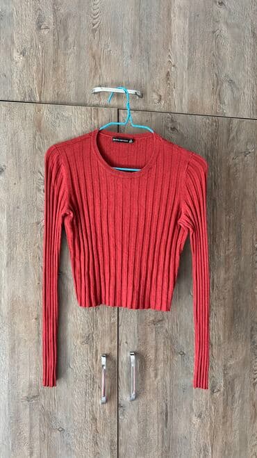 3 duyme koynekler: Kərpiç rəngi uzun qol crop top — 2