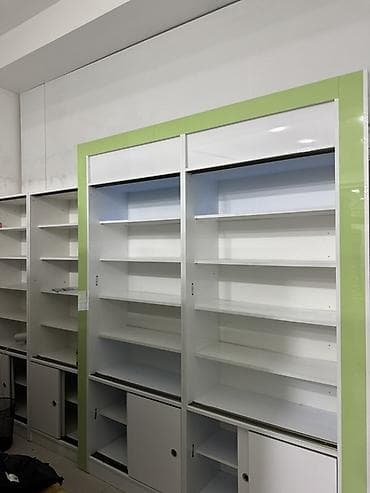 aptek vitrinləri: Aptek üçün tam vitrin və mebel dəsti Tərkib: - Ön kassaya uyğun — 5