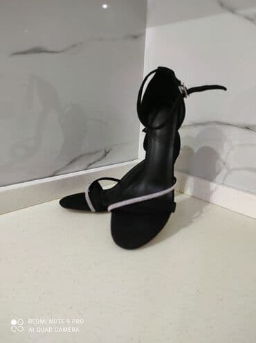 женские босоножки на шпильке: Ölçü: 40, rəng - Qara, Yeni — 2