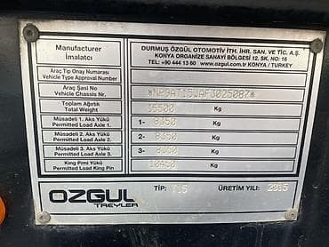 mersedes yağları: Ceki-7400 kq Ili-2015 Xüsusiyyətlər: - Marka/model: Özgül Trailer — 8