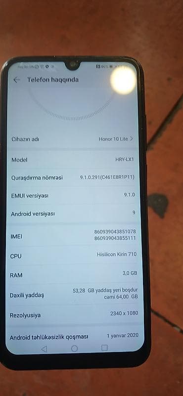mibro lite 2: Honor 10 Lite, 64 GB, rəng - Qara, İki sim kartlı — 3