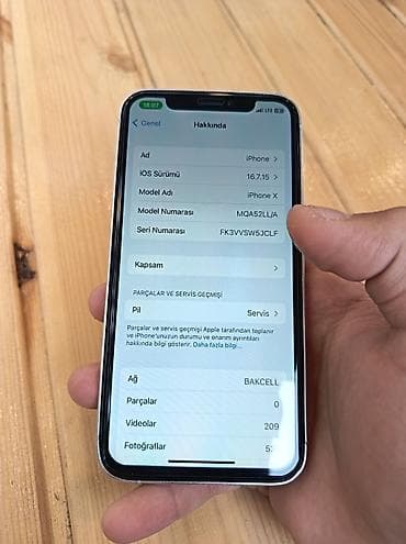 palm telefon: IPhone X, Gümüşü, Face ID — 6