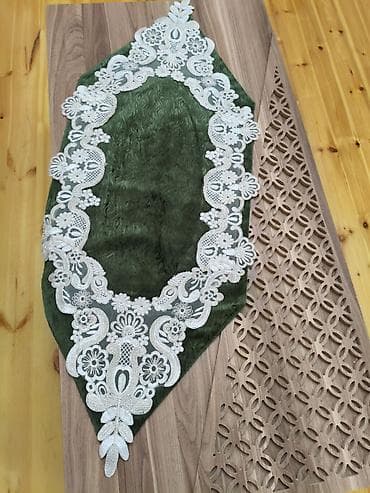 tekstil: İşlənmiş rəng - Yaşıl Məxmər Süfrə, Ünvandan götürmə — 2