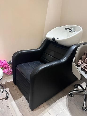 ev mebelləri: Salon üçün saç yuma stansiyası - Oturacaqla inteqrə olunmuş keramika — 1